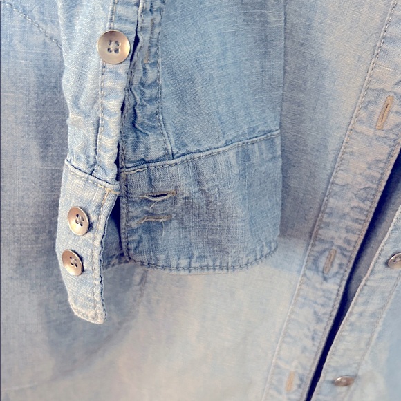 GAP Light Blue Denim Shirt Dress - Picture 3 of 6